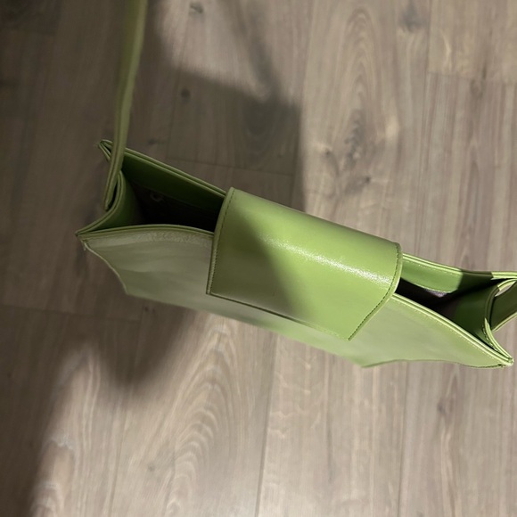 Hobo international tote / Shoulder bag Lime Green Leather Retro - Picture 7 of 9